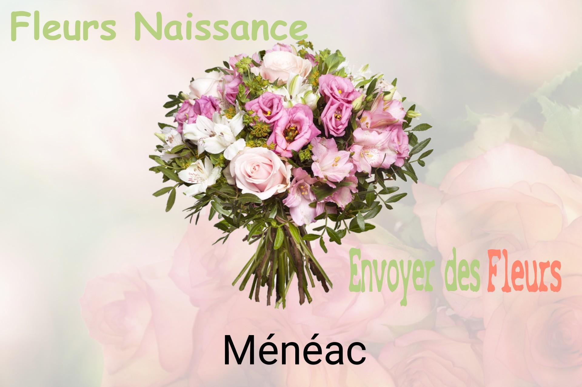 Bouquet de fleurs de naissance livré à Ménéac